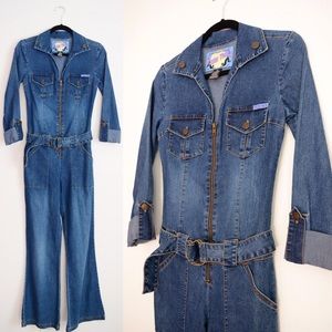 🕺🏼 Vintage 90s Jean Bell Bottom Jumpsuit 🕺🏼